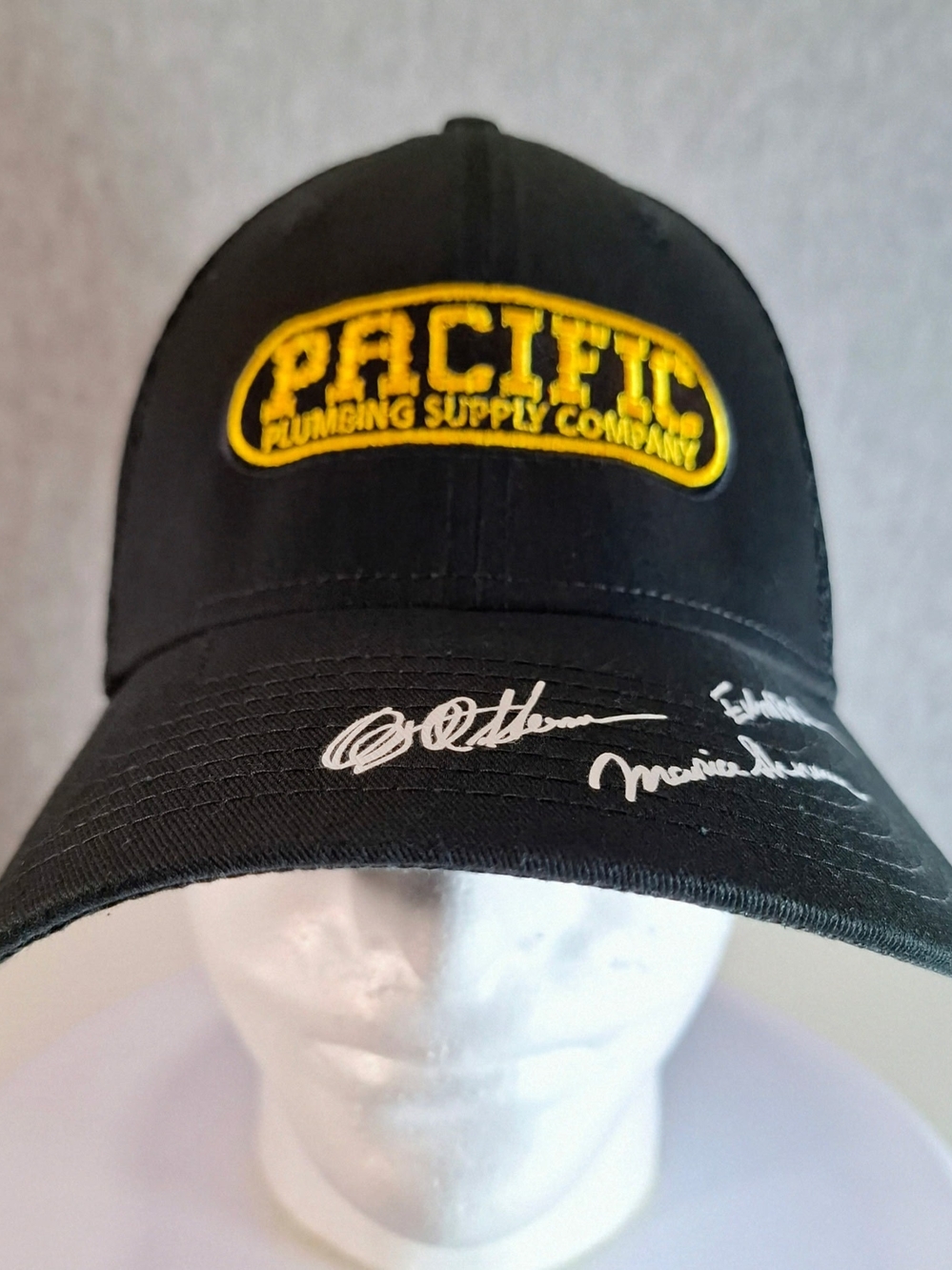 New Era Black Cap with Yellow Pacific Patch and White Signatures - Picture 6 of 10